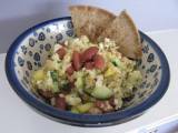 Millet and Kidney Bean Salad with Cucumbers, Feta, and Pineapple
